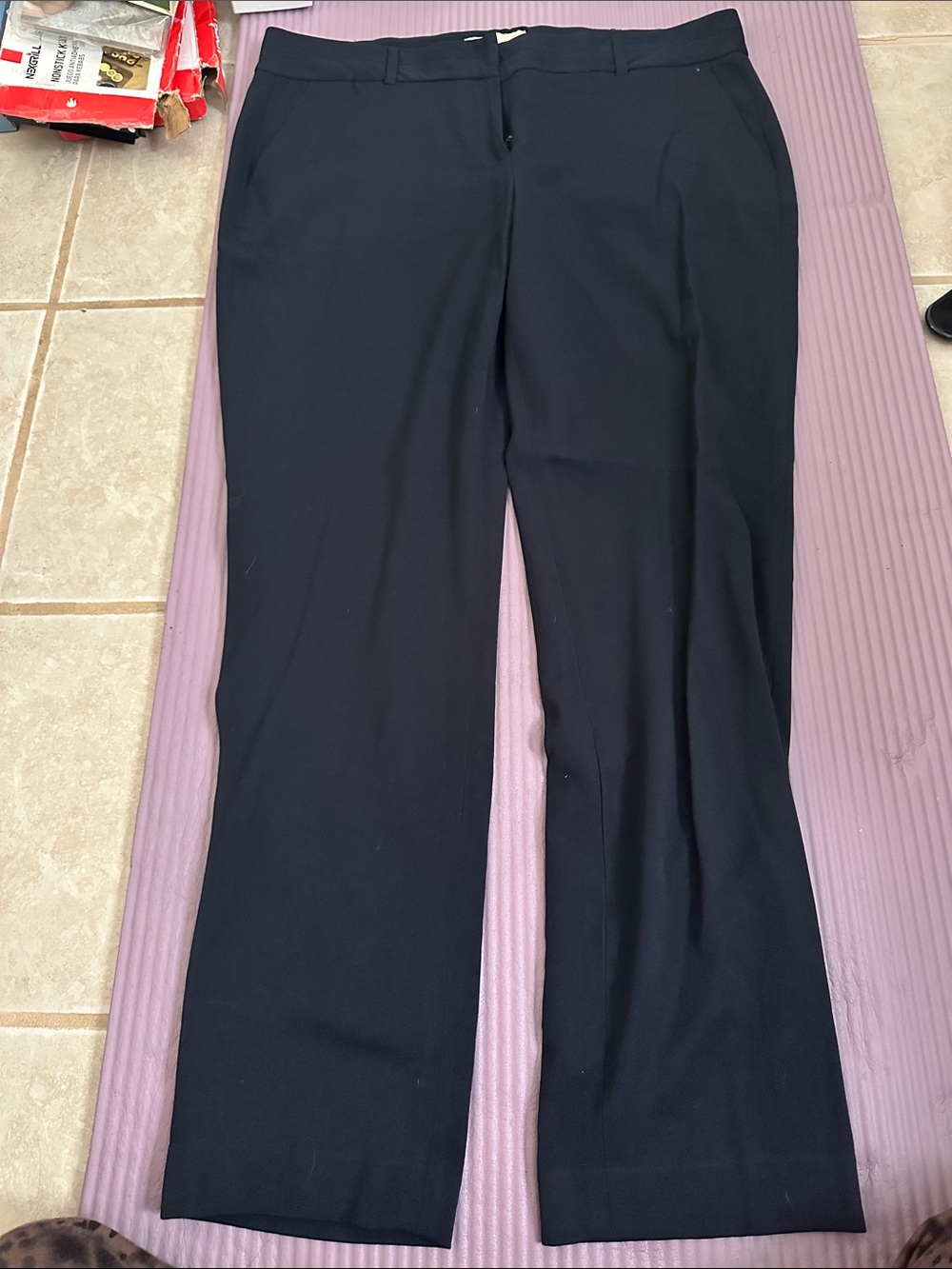 Michael Kors Black Straight-Leg Dress Trousers